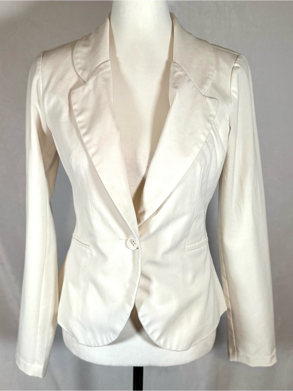 Papaya white career one button blazer size medium